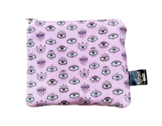 Blush Evil Eye Zip Pouch