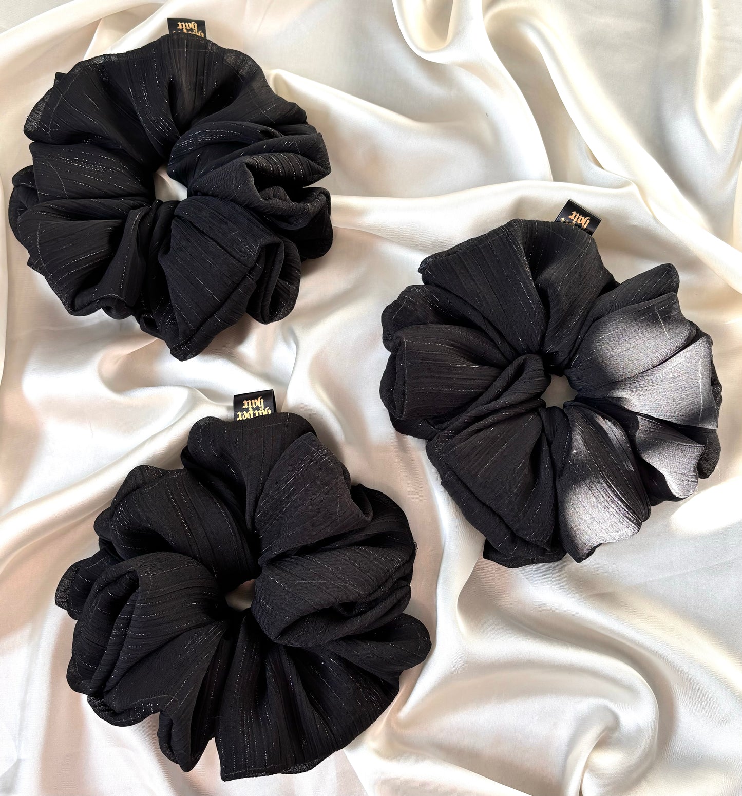 Black Glimmer Scrunchie